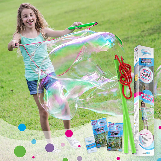 WOWMAZING Giant Bubble Wands Kit:
